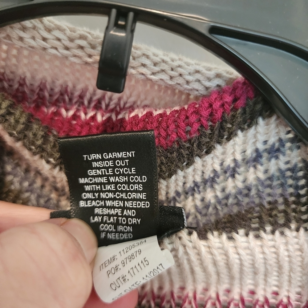 TORRID Multi-Color Striped Open-Front Waterfall Knit Cardigan Women's 1X Layer - Picture 13 of 13